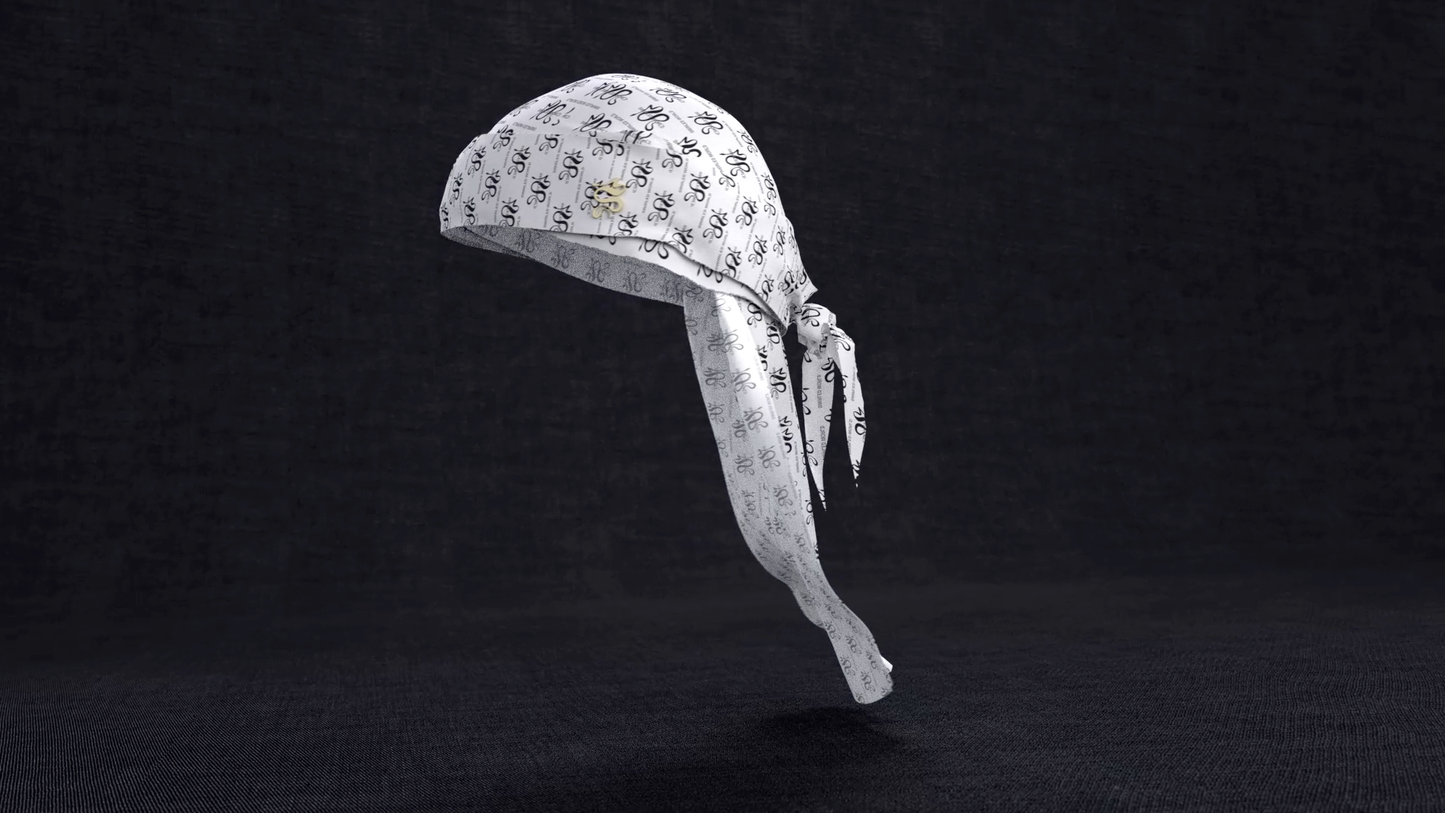Monogram Durag-Inspired Head Scarf